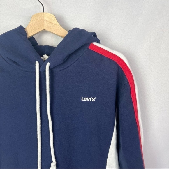 Levi's Maritime Sport Short Cropped Hoodie Sweatshirt S - Picture 4 of 5